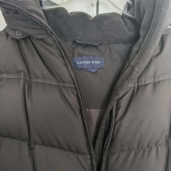 Lands End women's brown down coat - Picture 4 of 11